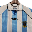 Camisola Seleção Argentina Retrô 1997-1998 Azul e Branca