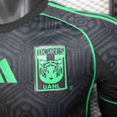 Camisola Tigres UANL 2025-26 Alternativo Preta Versão Jogador
