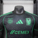 Camisola Tigres UANL 2025-26 Alternativo Preta Versão Jogador