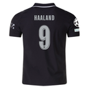 Camisola Manchester City Alternativa 2025/26 Haaland 9 patchs champions League